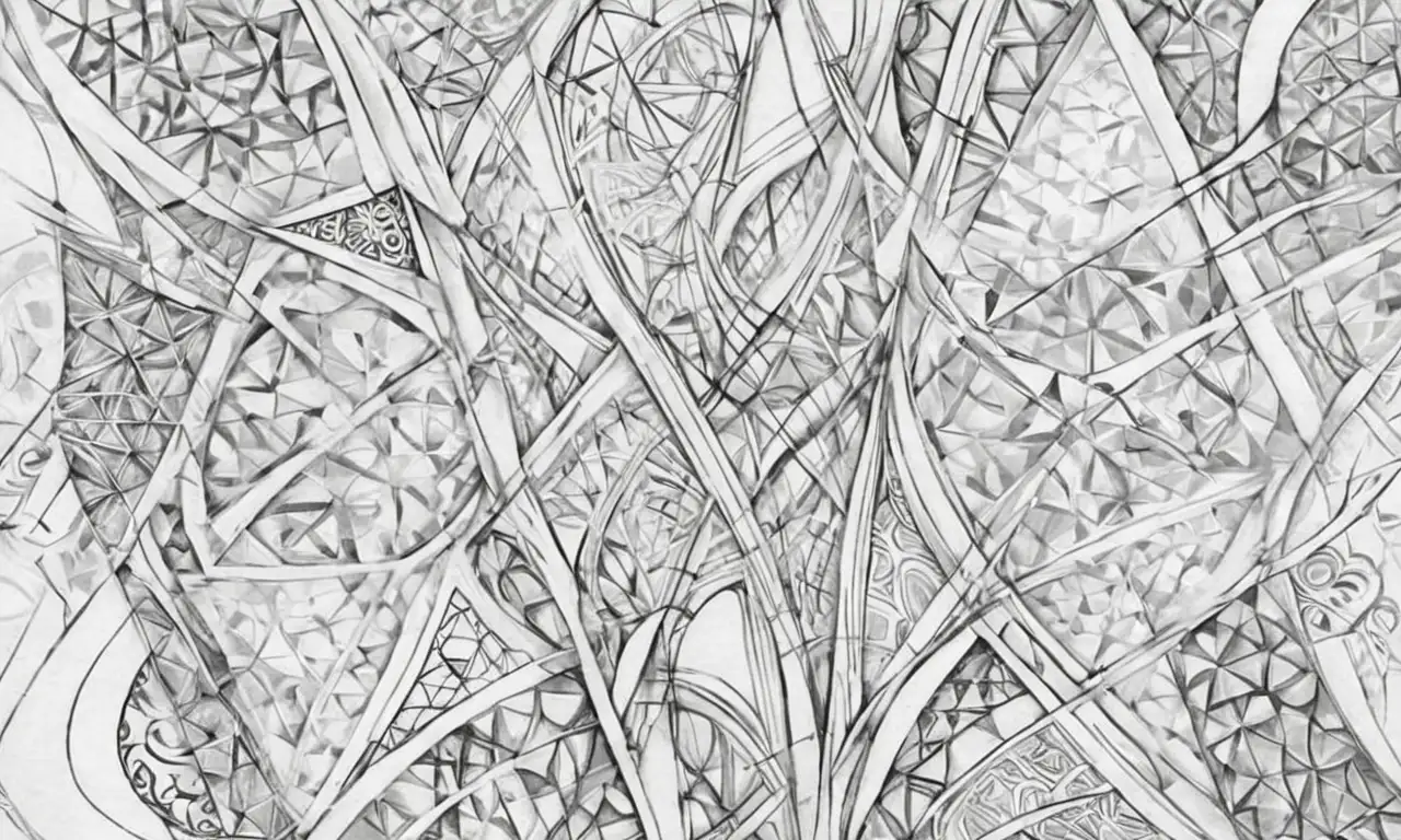 El arte combina sombras suaves, líneas fuertes, patrones intrincados y texturas variadas para crear profundidad, movimiento y una narrativa rica