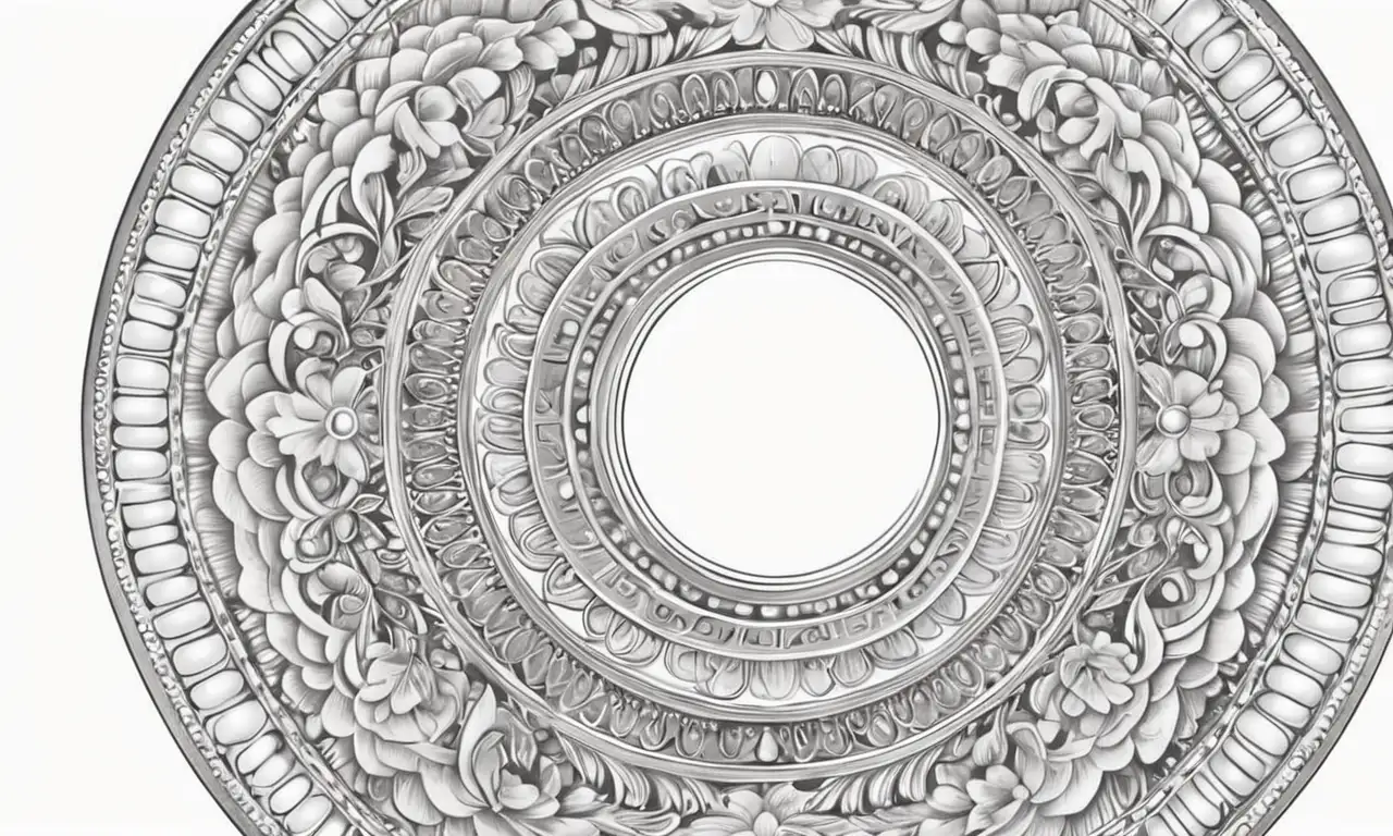 La combinación de gradientes suaves, texturas metálicas y detalles intrincados crea una elegante obra que evoca profundidad y movimiento