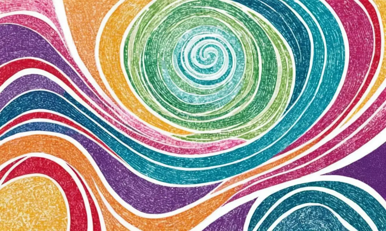 Líneas suaves y colores vibrantes crean una composición equilibrada que sugiere esperanza y movimiento