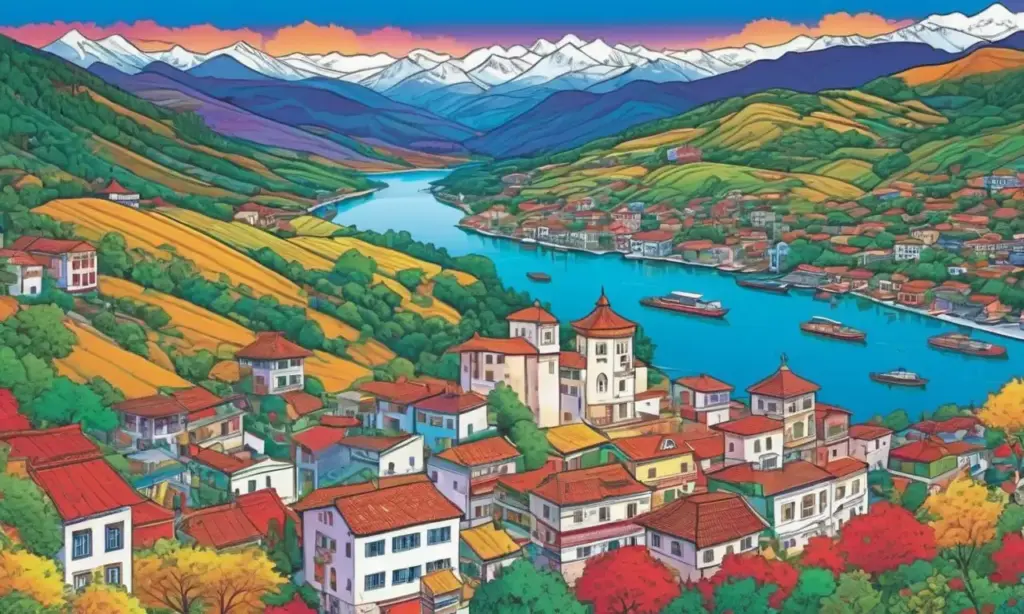 Colores vibrantes y líneas intrincadas representan la diversidad cultural y geográfica del mundo