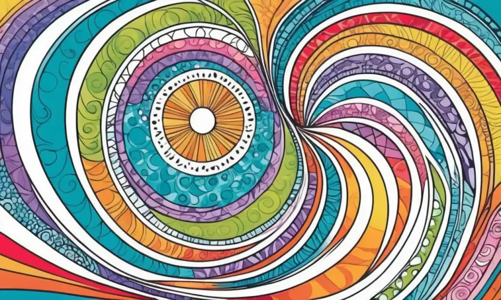Colores vibrantes y detallados con una composición dinámica y patrones atractivos