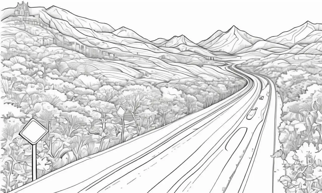Líneas intrincadas y contrastes resaltan la conversión de millas a kilómetros
