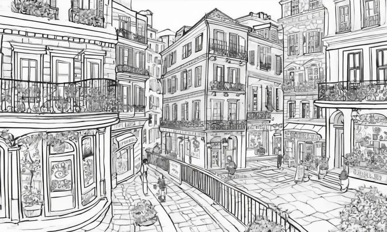 Una escena compleja con líneas intrincadas, sombras suaves, texturas variadas y colores vibrantes invita a explorar múltiples perspectivas y emociones