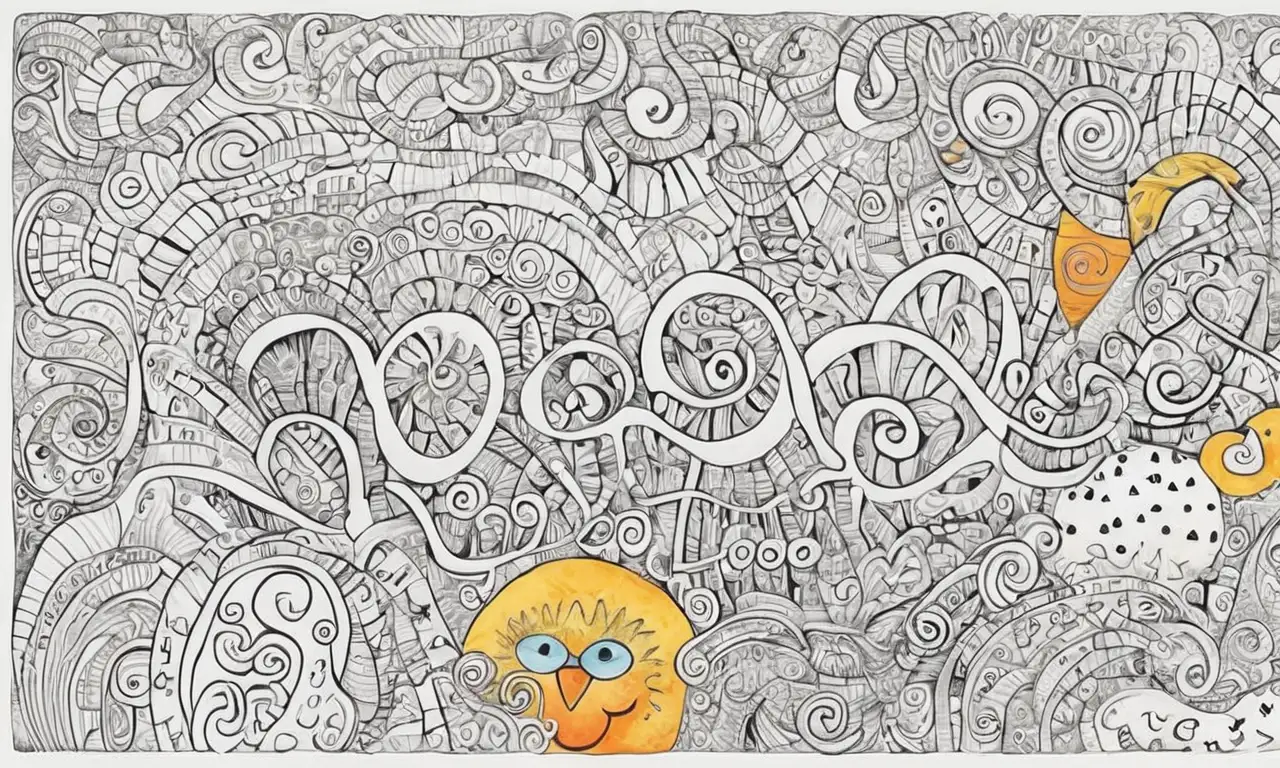 El dibujo es una vibrante combinación de lenguaje y arte con texturas, colores y formas que enlazan conceptos
