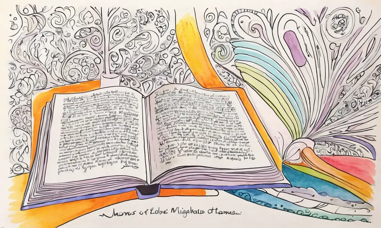 Una ilustración vibrante y armónica que captura la esencia de la lectura