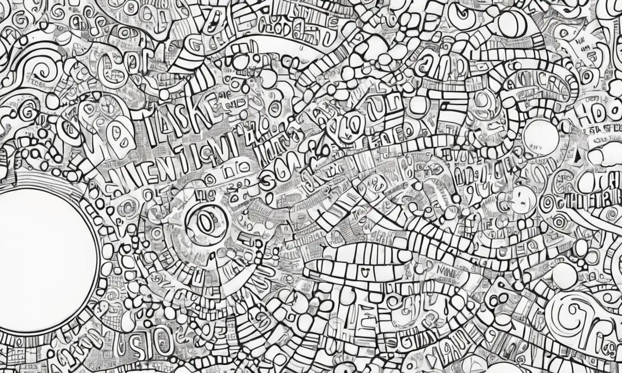 Líneas y texturas contrastantes crean una escena dinámica y confusa
