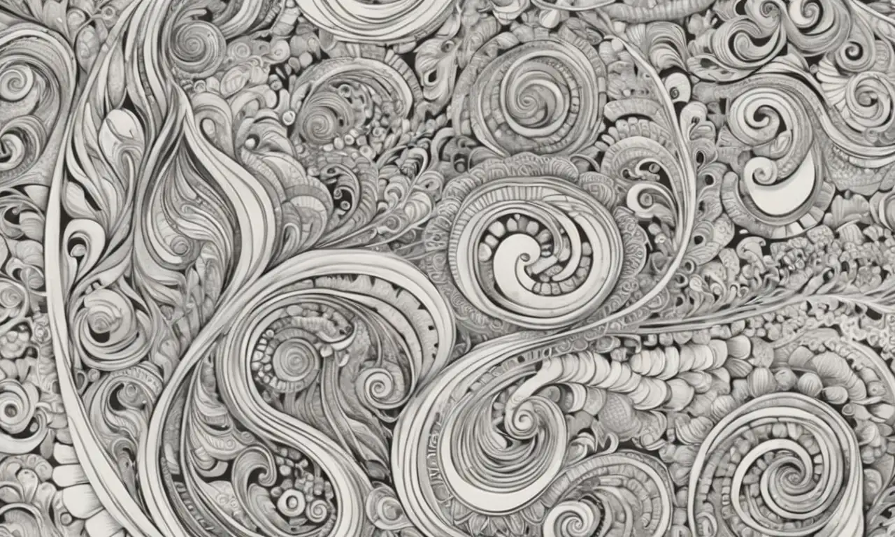Composición surrealista con colores suaves, líneas fluidas y elementos orgánicos