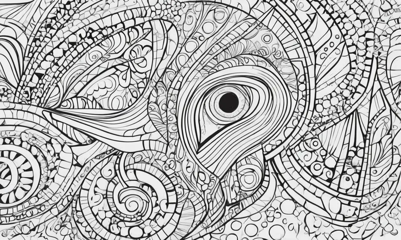 Una combinación de líneas, texturas y colores crea una composición visualmente armoniosa y efectiva