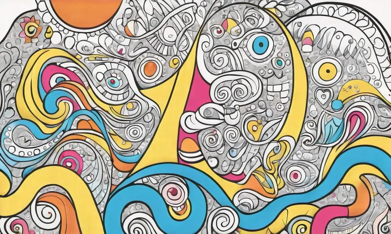 Estilo artístico vibrante y divertido con colores, expresiones exageradas, y composiciones dinámicas