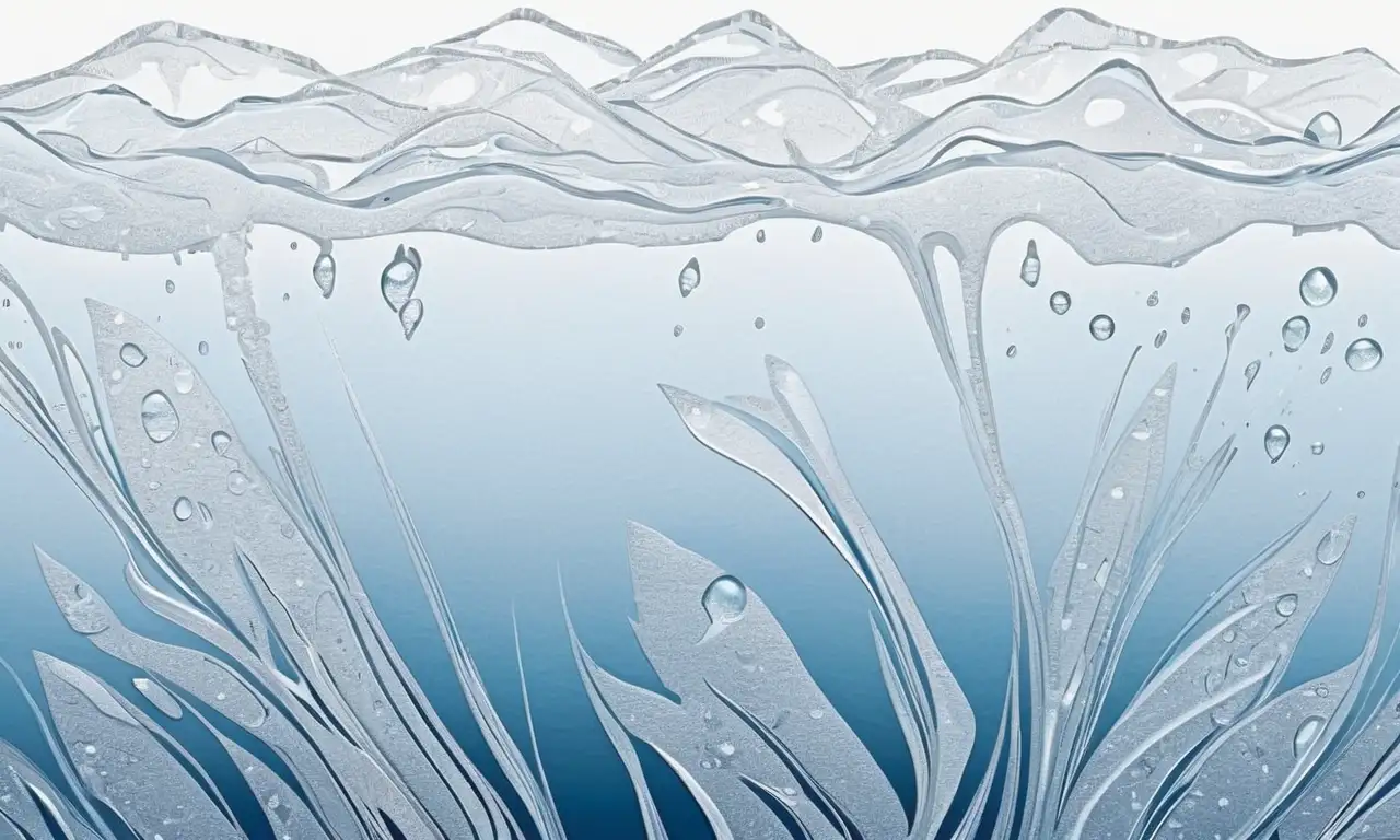 Una escena helada con contrastes nítidos y texturas que evocan frío y movimiento