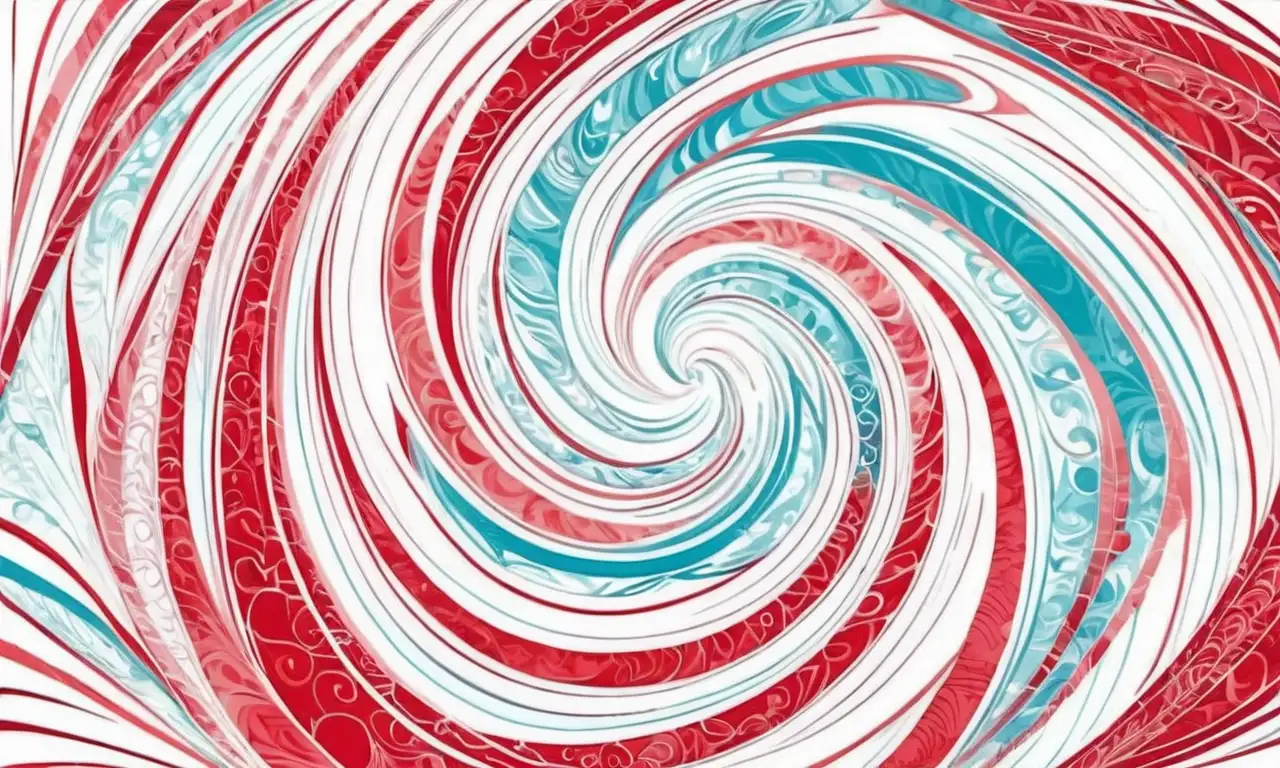 Aura roja vibrante con patrones fluidos y un balance armónico