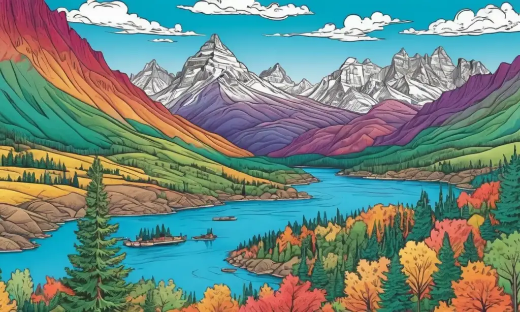 Colores vibrantes y detalles intrincados crean un mapa artístico y cultural de los estados