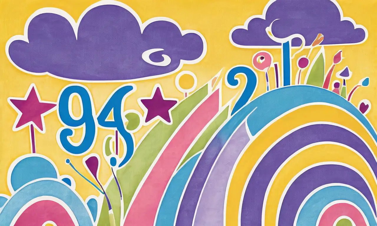 Números del 20 al 49 con colores vibrantes, sombras, fondos graduados y elementos juguetones, crean una composición dinámica y atractiva que invita a aprender