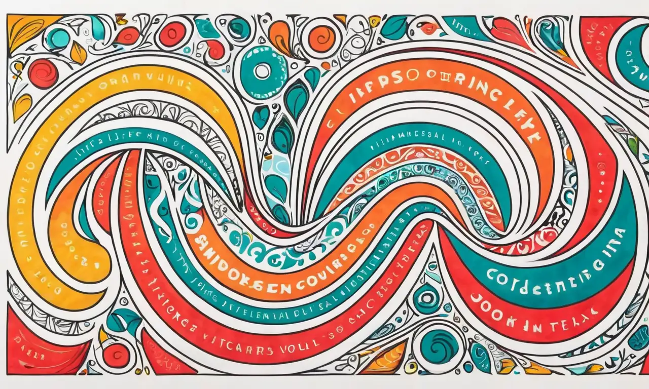 Diseño de portada vibrante con título claro, líneas elegantes y gradientes de color que invitan a la lectura