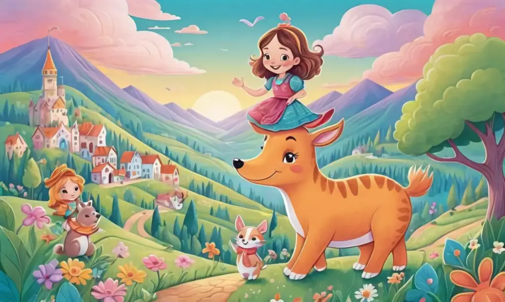 Colores brillantes y personajes juguetones crean escenas alegres y cautivadoras