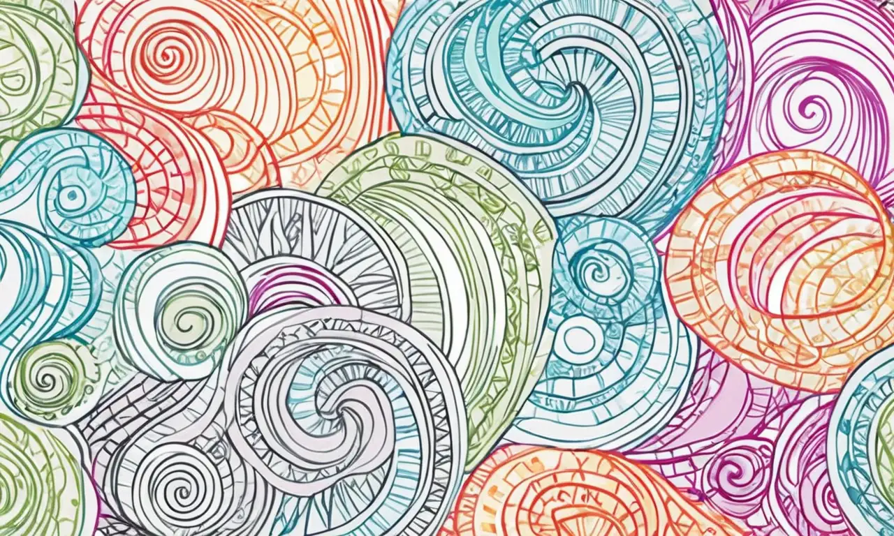 Una composición armoniosa y dinámica mezcla líneas, texturas, colores y detalles para evocar profundidad y emoción