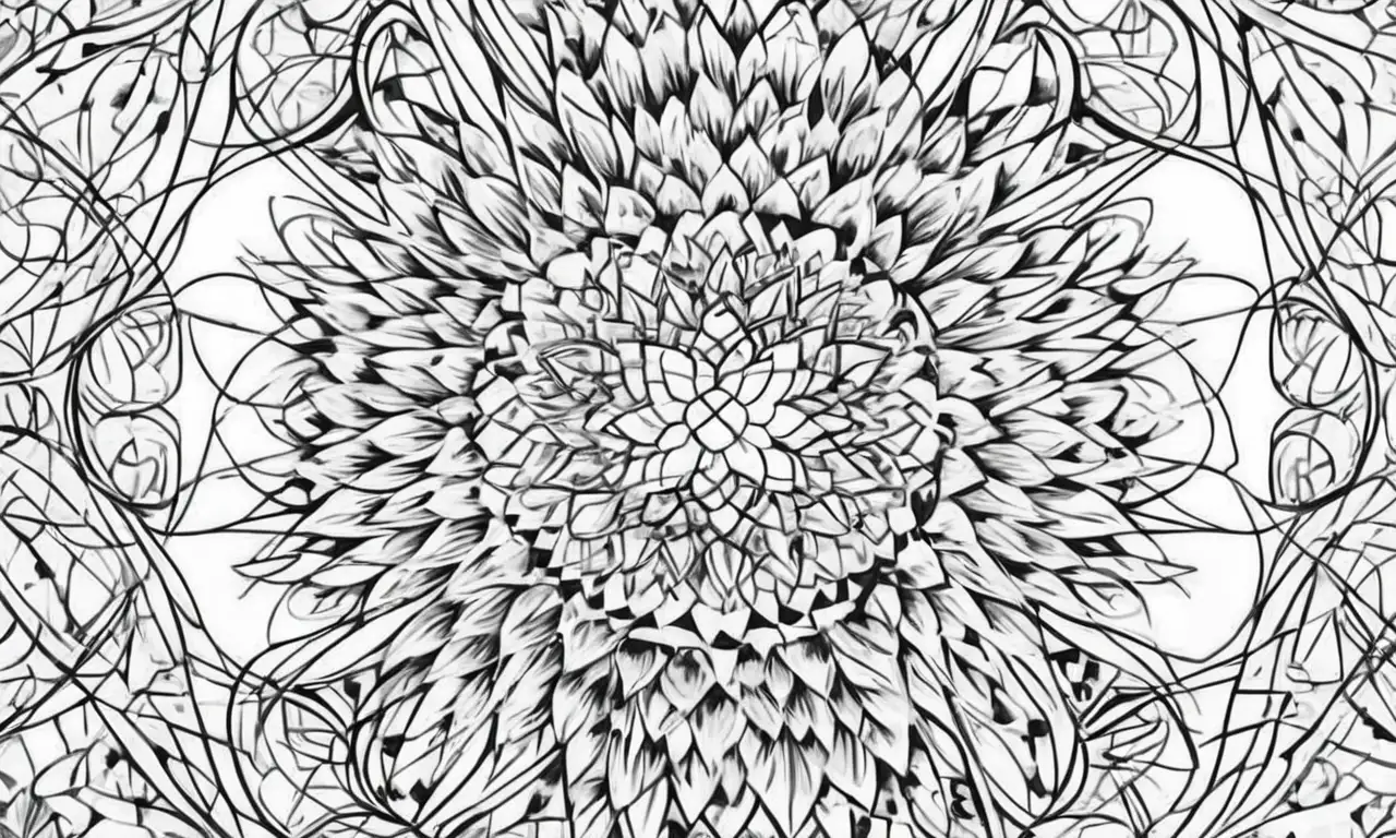 Una composición artística que combina formas, colores y texturas para crear una narrativa visual compleja