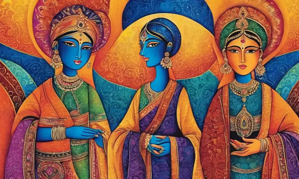 Colores vibrantes y figuras detalladas en un lienzo celebran la diversidad cultural