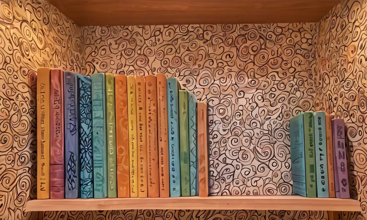 Combinación de libros, luces, sombras y siluetas que evoca una atmósfera de lectura