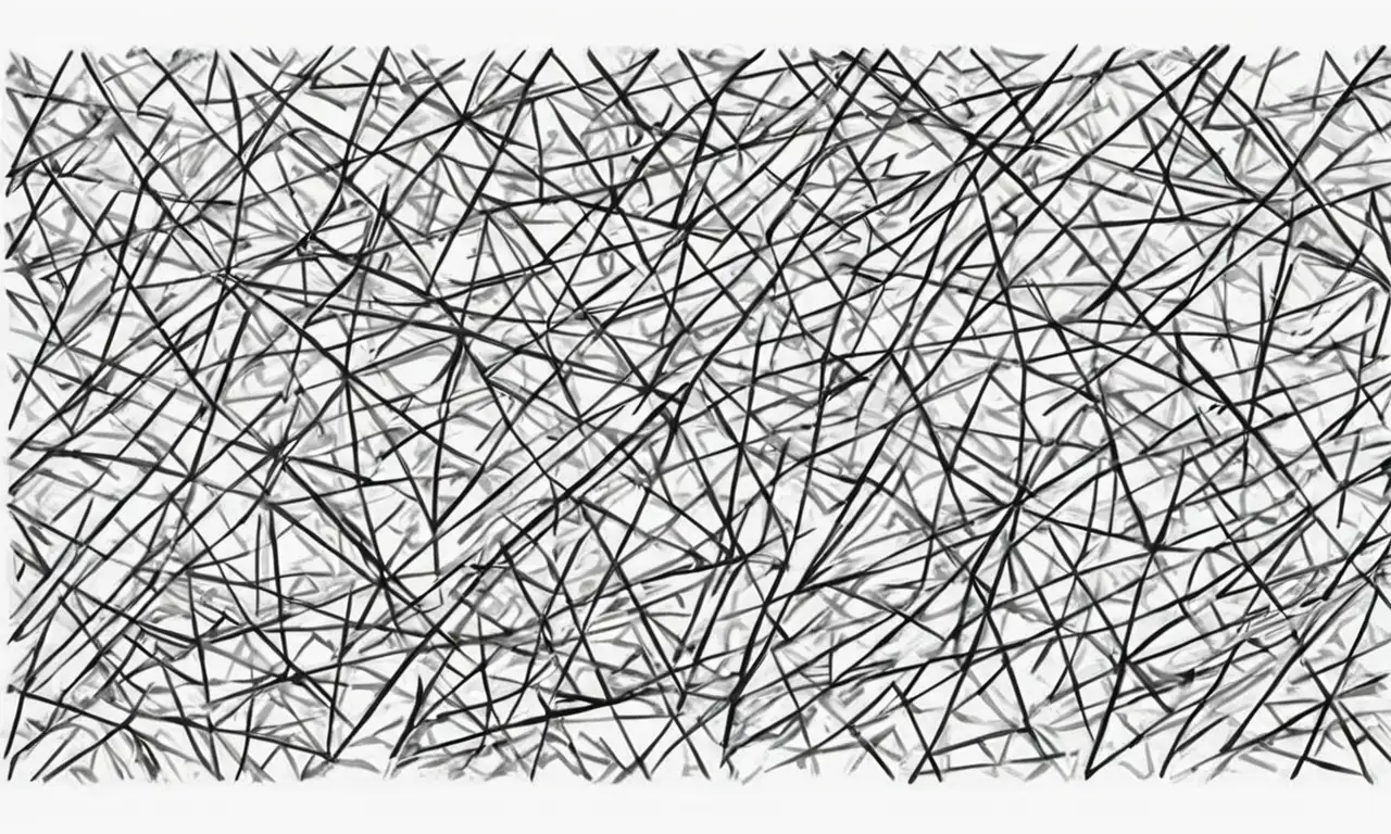 Las líneas y sombras crean una composición visual cautivadora y compleja
