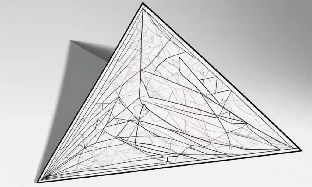 Diseño gráfico que combina formas triangulares