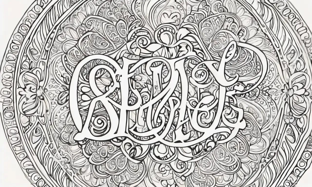 Diseño elegante con texto en cursiva, bordes intrincados, contrastes de luz y sombra, y matices suaves