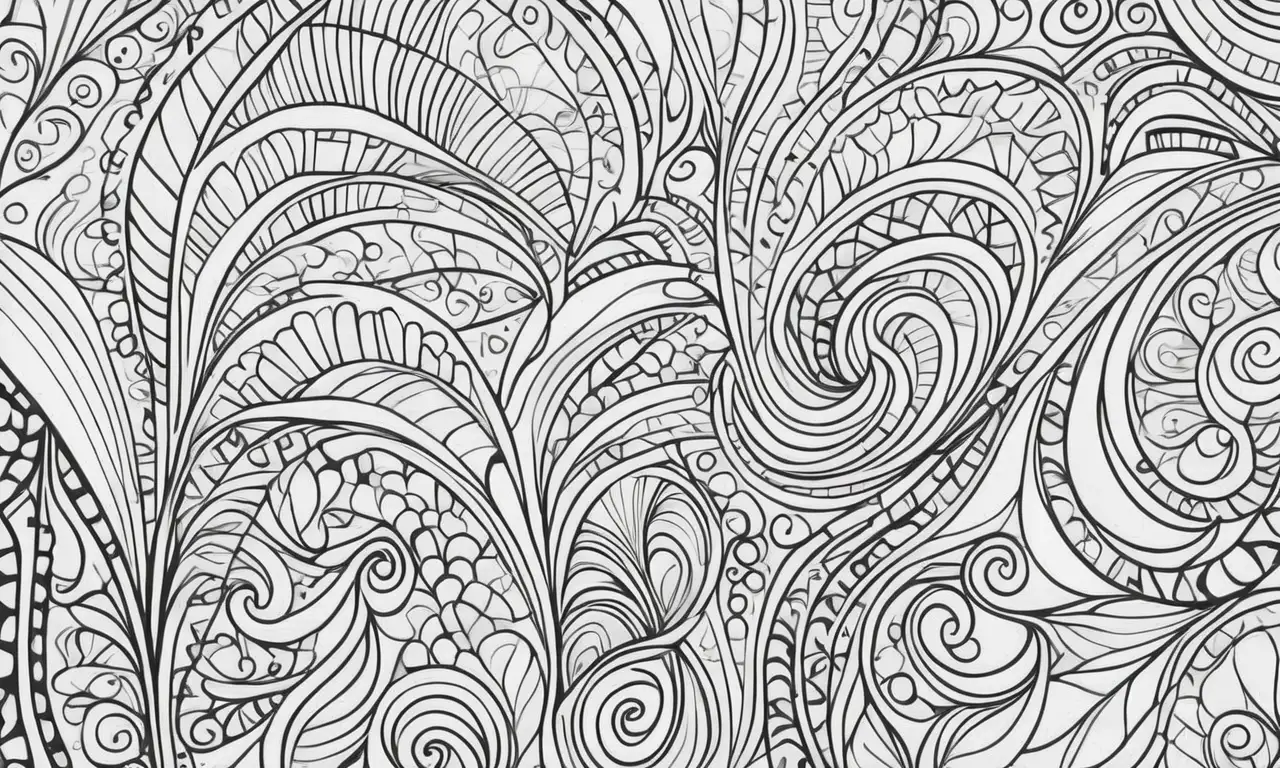 El diseño combina líneas audaces, sombras suaves y patrones intrincados para crear una composición dinámica y equilibrada