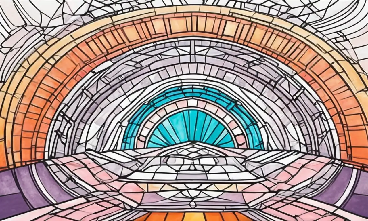 Diseño dinámico y vibrante con formas geométricas, contrastes, texturas y colores armoniosos
