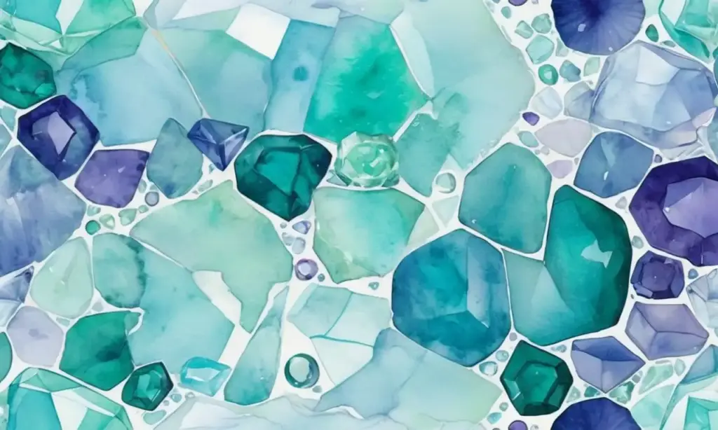 Un delicado cristal de cuarzo con patrones intrincados y colores vibrantes en una composición armoniosa