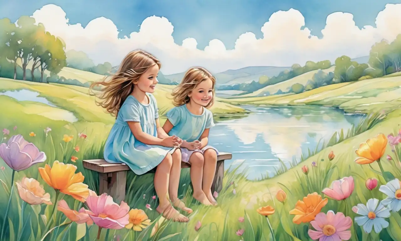 Una colorida escena muestra a niños en círculo, reflejando la inocencia y exploración infantil