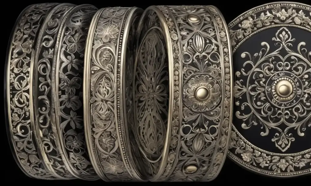 Monedas elegantes con grabados intrincados