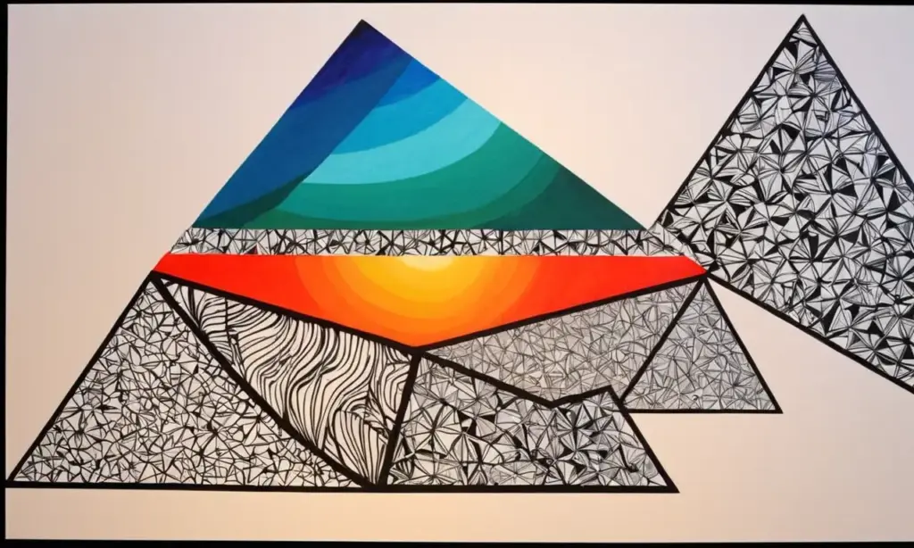 Formas geométricas y colores vibrantes crean composiciones dinámicas y equilibradas