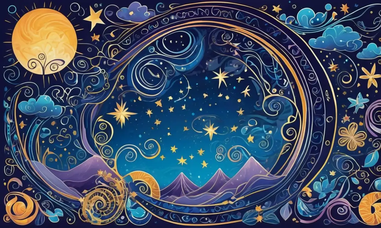 Líneas audaces y colores vibrantes crean una composición armoniosa que simboliza las características de cada signo zodiacal