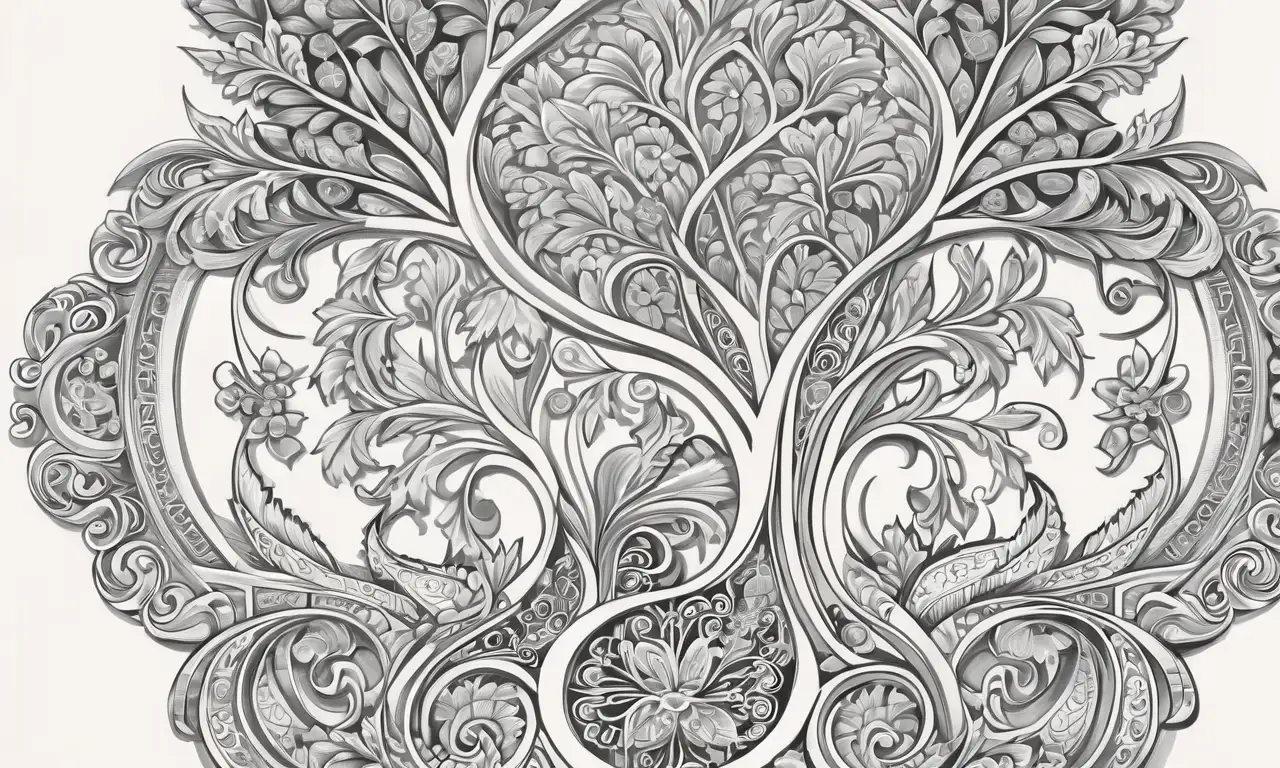 Diseño elegante y detallado que fusiona historia y heráldica con color y textura