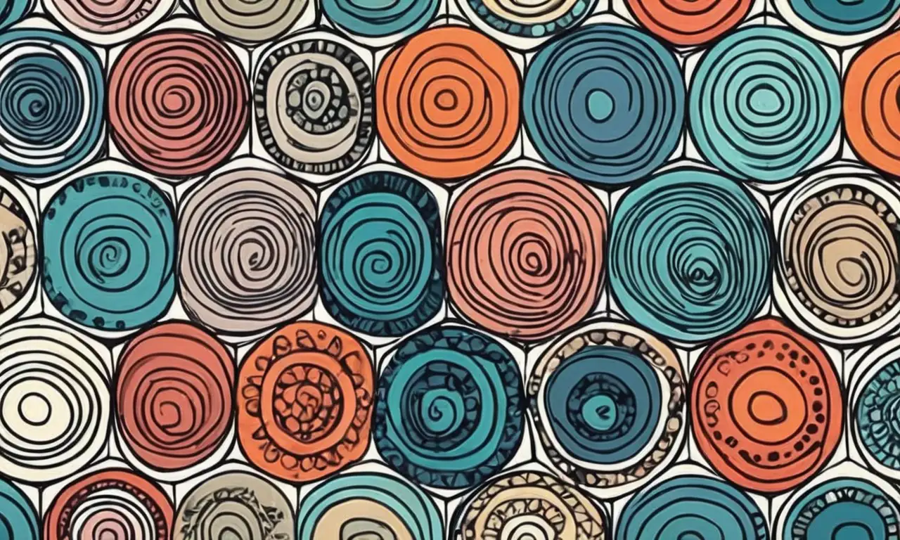 La composición utiliza líneas nítidas, sombras suaves y colores vibrantes para crear un equilibrio visual y profundidad en las formas