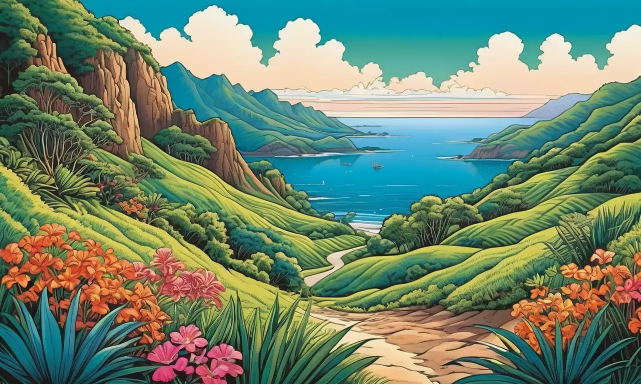 Paisajes vibrantes y armoniosos con naturaleza en movimiento y detalles intrincados