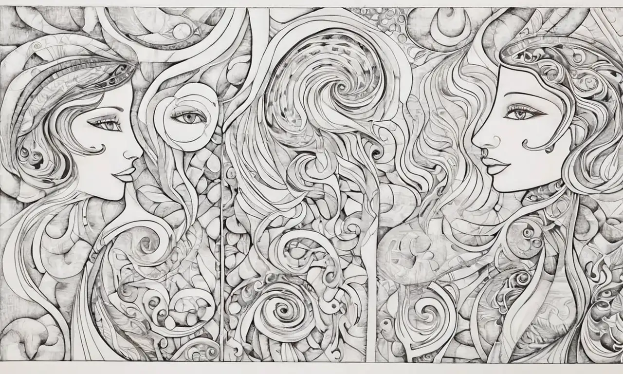 El arte expresa emociones complejas a través de líneas, sombras y colores variados