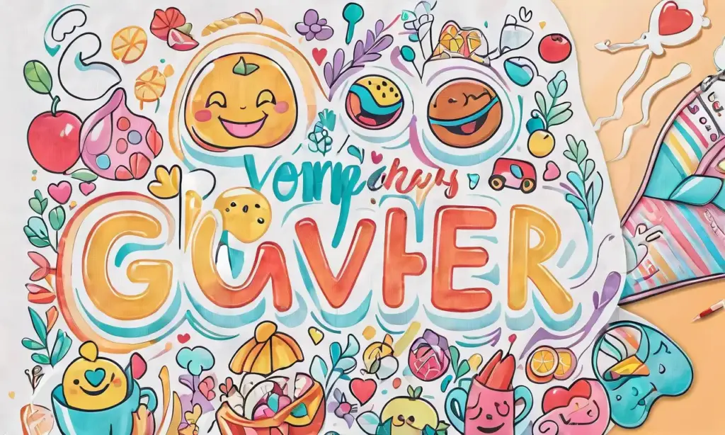 Ilustración colorida y dinámica con personajes expresivos y un fondo texturizado