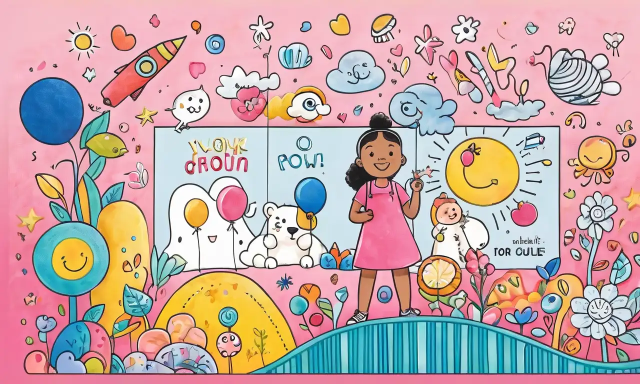 Portada vibrante y colorida con texto juguetón, personajes expresivos y detalles artísticos que invitan a la exploración