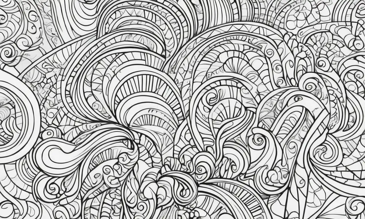 Diseño variado con líneas complejas, contrastes vibrantes y detalles armoniosos