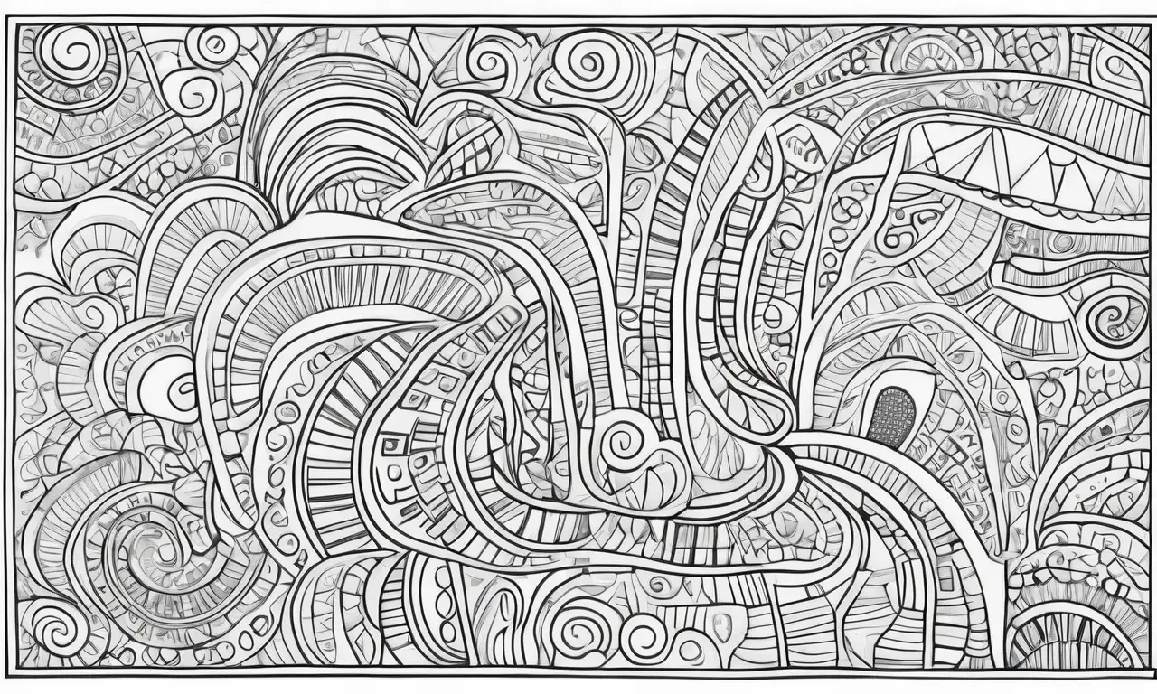 Una obra de arte celebra el aprendizaje creativo a través de colores vibrantes, texturas y elementos interactivos