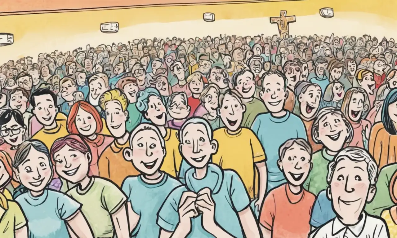 Una composición vibrante y dinámica que mezcla humor, movimiento y texturas