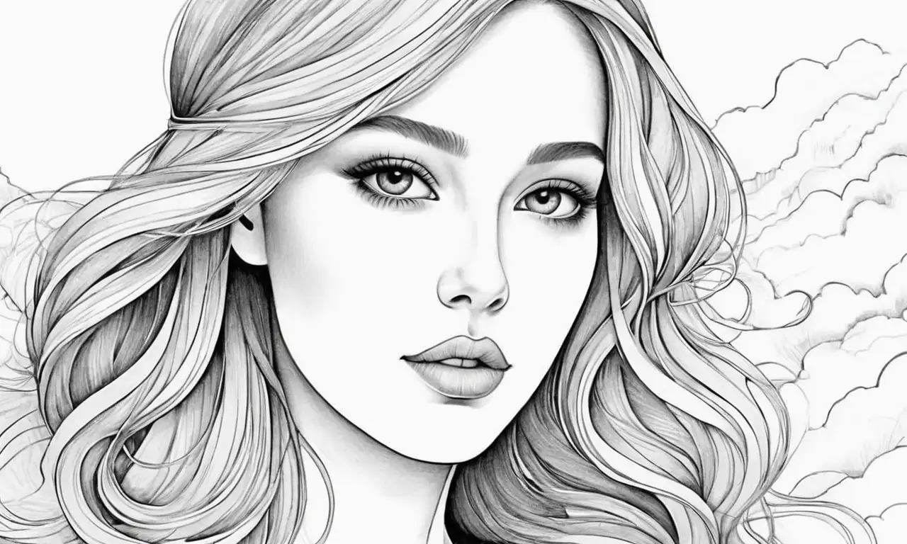 Un complejo retrato evoca emoción y misterio con detalles etéreos y contrastes nítidos