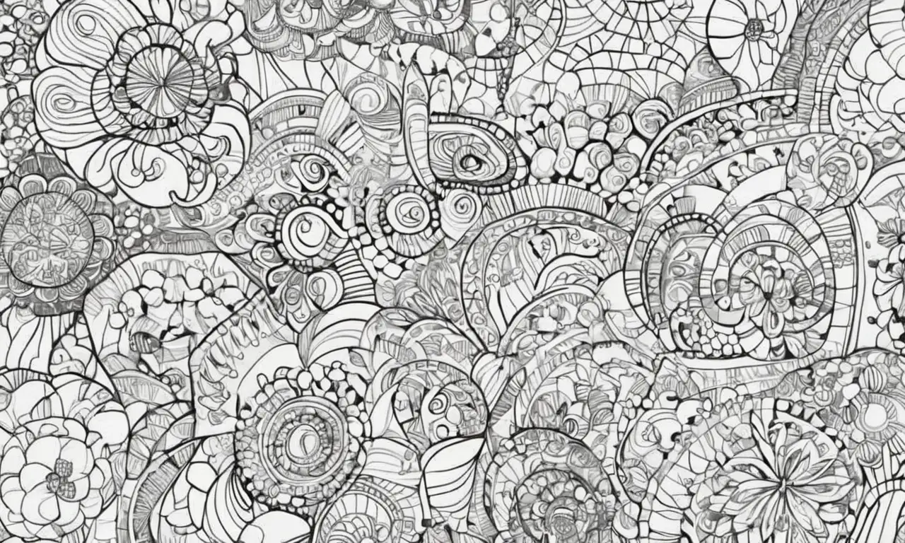 Una composición compleja con líneas intrincadas, sombras suaves, texturas, y toques de color que invitan a la reflexión