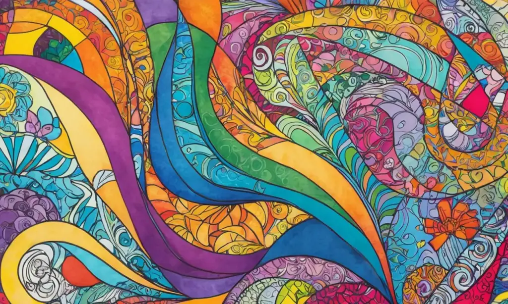 Colores vibrantes y detalles intrincados en el lienzo reflejan emociones