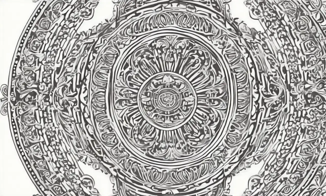 El escudo está ornamentado con detallados trazos, colores vibrantes, texturas antiguas y símbolos nobles que cuentan historias ocultas