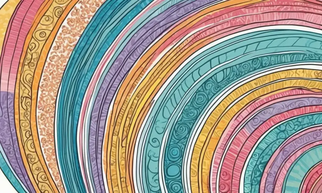Una composición fluida y equilibrada de elementos con tonos pasteles