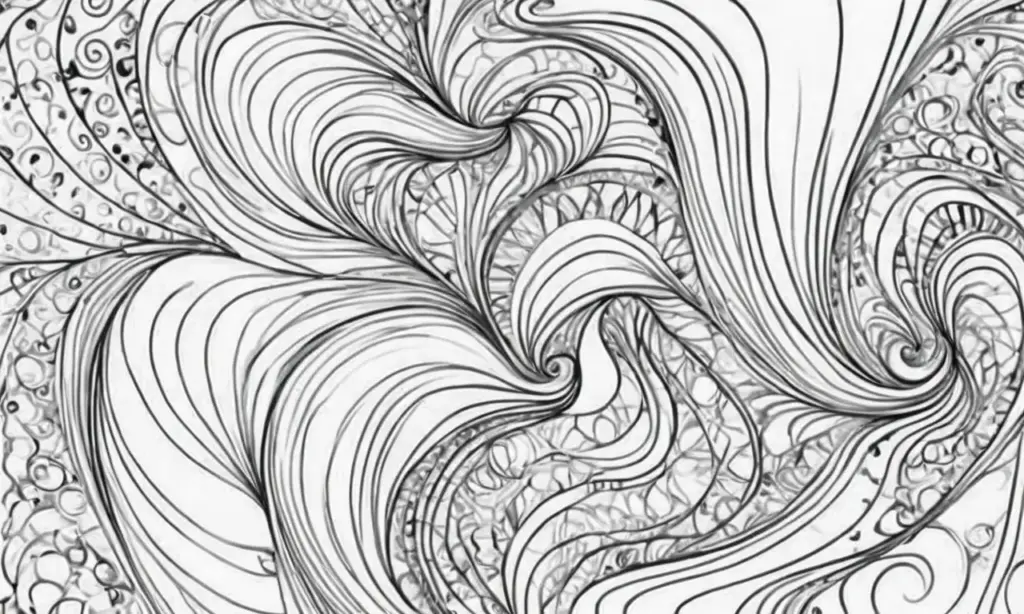 Líneas y texturas crean profundidad y emoción en una composición equilibrada