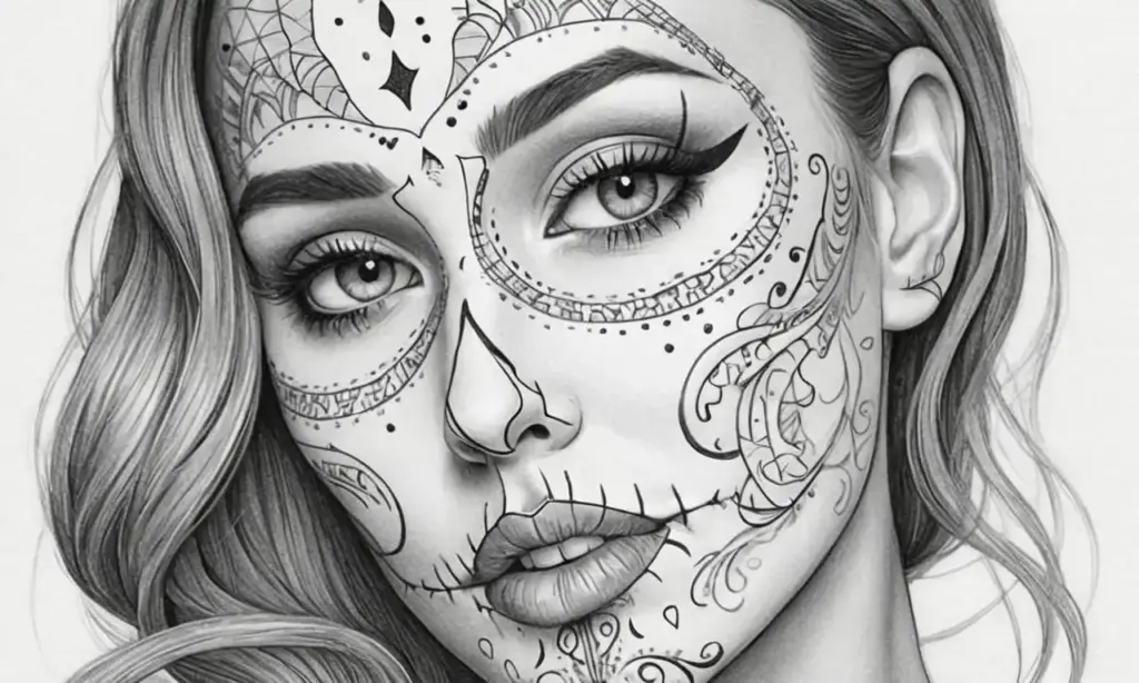 Un dibujo detallado de un cráneo con sombras suaves y líneas delicadas