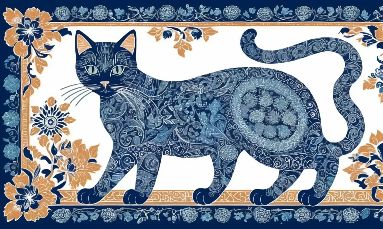 Líneas suaves y fluidas describen la elegancia de los felinos y su arte cultural
